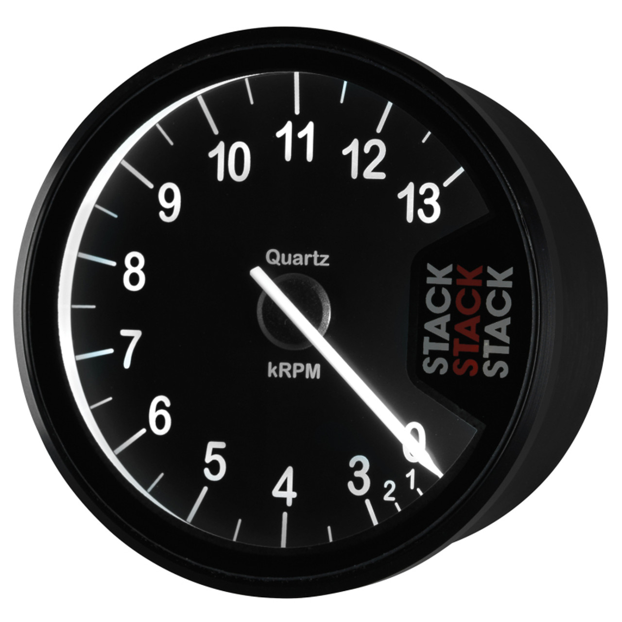 Autometer Stack Clubman Tachometer 80mm 0-3-13K RPM - Black - ST200-0313