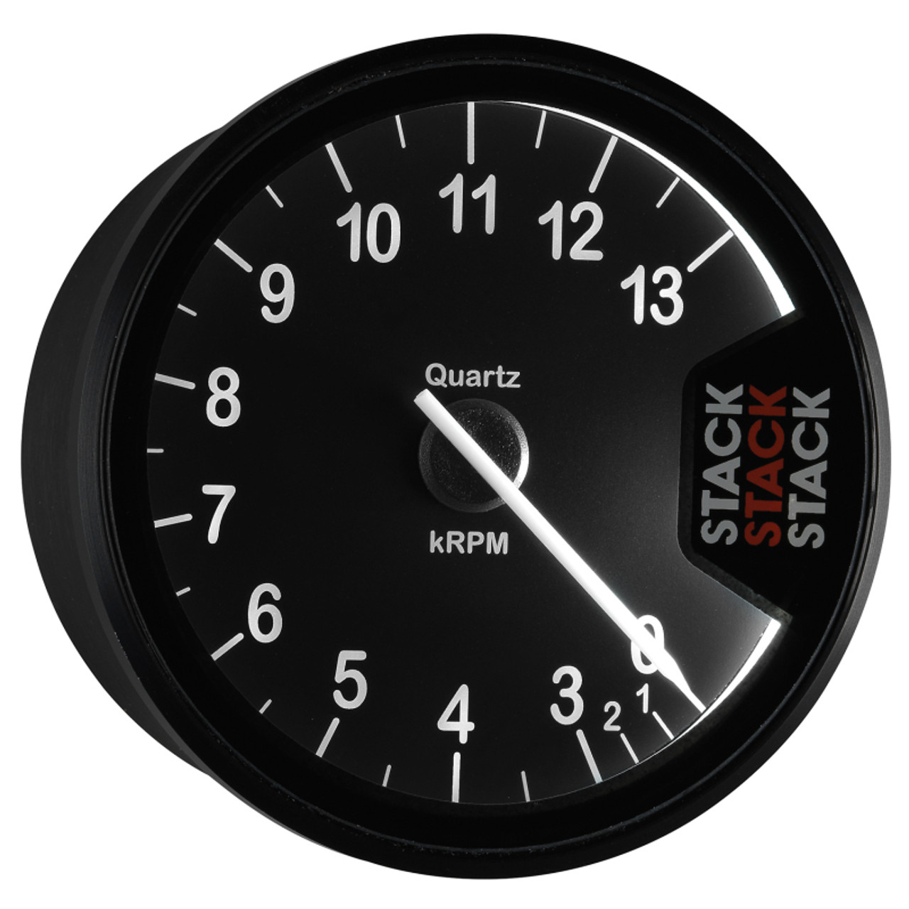 Autometer Stack Clubman Tachometer 80mm 0-3-13K RPM - Black - ST200-0313