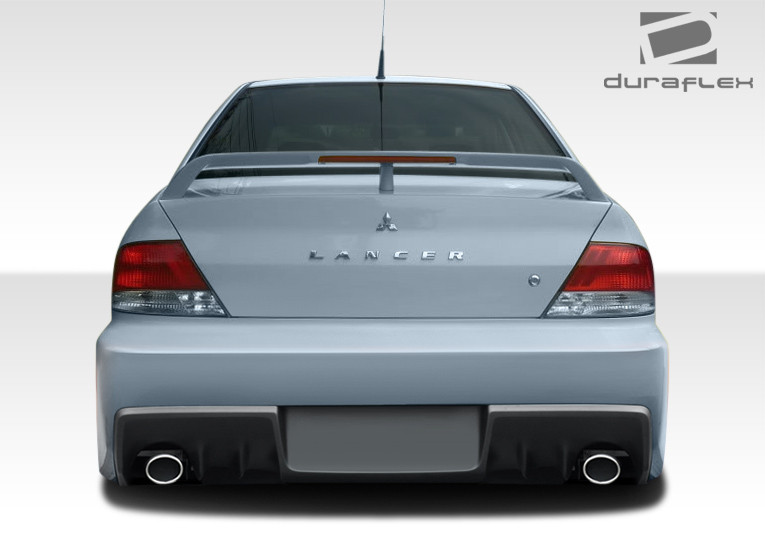 2002-2003 Mitsubishi Lancer Duraflex Evo X Look Body Kit - 4 Piece - Includes Evo X Look Front Bumper Cover (108197) Walker Side Skirts Rocker Panels (100372) Evo X Rear Bumper Cover (108198) / Vehicle Year Make Model Trim - 2002-2003-Mitsubishi Lancer ALL / Product Type - Kit / Style Name -Evo X Look / Kit Material - FRP (Fiberglass Reinforced Plastics) / Notes -