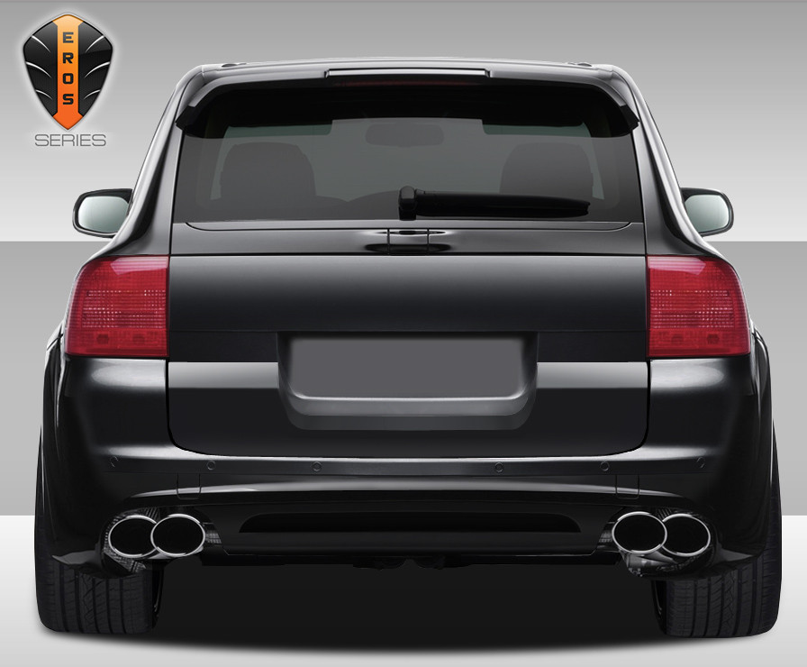2003-2010 Porsche Cayenne Eros Version 1 Wide Body Trunk Cap - 1 Piece / Vehicle Year Make Model Trim - 2003-2010-Porsche Cayenne ALL / Product Type - Accessory / Style Name -Eros Version 1 / Kit Material - FRP (Fiberglass Reinforced Plastics) / Notes - Note: Must me used with entire Eros Version 1 Wide Body Kit