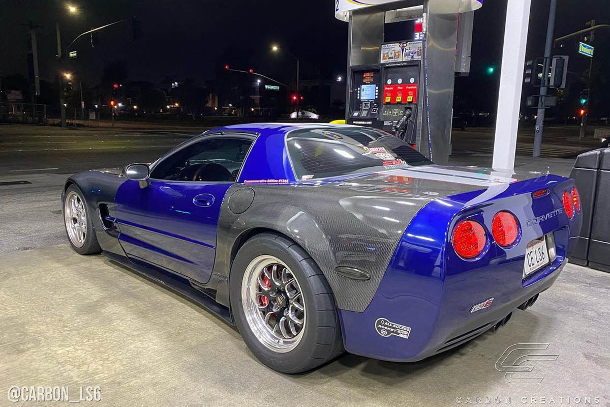 1997-2004 Chevrolet Corvette C5 Convertible Z06 Carbon Creations ZR Edition Rear Fenders - 2 Piece / Vehicle Year Make Model Trim - 1997-2004-Chevrolet Corvette Convertible / Product Type - Fender / Style Name -ZR Edition / Kit Material - Carbon Fiber / Notes - Note: minor modifications for z06 models required