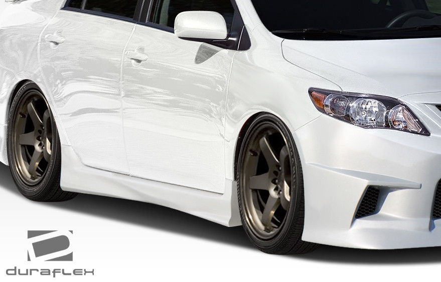 2011-2013 Toyota Corolla Duraflex GT Concept Body Kit - 4 Piece - Includes GT Concept Front Bumper Cover (108402) GT Concept Side Skirts Rocker Panels (108403) GT Concept Rear Bumper Cover (108404) / Vehicle Year Make Model Trim - 2011-2013-Toyota Corolla ALL / Product Type - Kit / Style Name -GT Concept / Kit Material - FRP (Fiberglass Reinforced Plastics) / Notes -