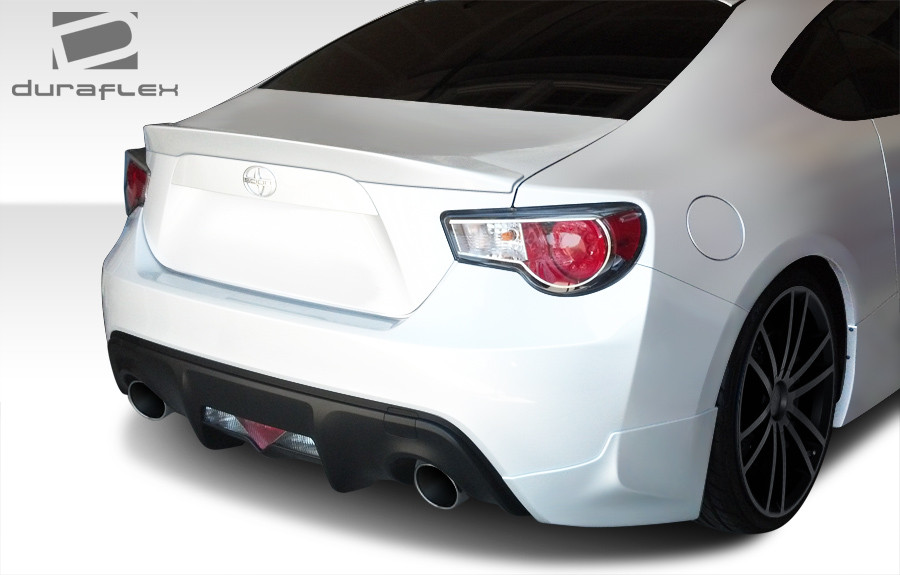 2013-2020 Scion FR-S Toyota 86 Subaru BRZ Duraflex X-5 Rear Add Ons Spat Bumper Extensions - 2 Piece / Vehicle Year Make Model Trim - 2013-2020-Scion FRS ALL / Product Type - Rear Lip/Add On / Style Name -X-5 / Kit Material - FRP (Fiberglass Reinforced Plastics) / Notes -