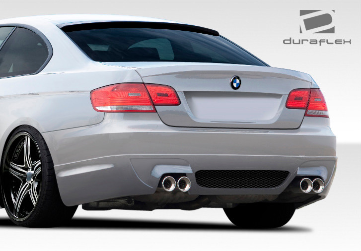 2007-2013 BMW 3 Series E92 2dr E93 Convertible Duraflex LM-S Rear Bumper Cover - 1 Piece / Vehicle Year Make Model Trim - 2007-2013-BMW 3 Series 2DR / Product Type - Rear Bumper / Style Name -LM-S / Kit Material - FRP (Fiberglass Reinforced Plastics) / Notes -
