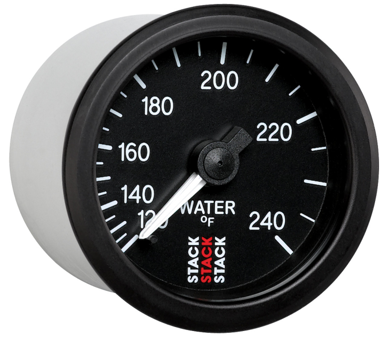 Autometer Stack 52mm 120-240 Deg F 1/2in Npt (M) Mechanical Water Temp Gauge - Black - ST3108
