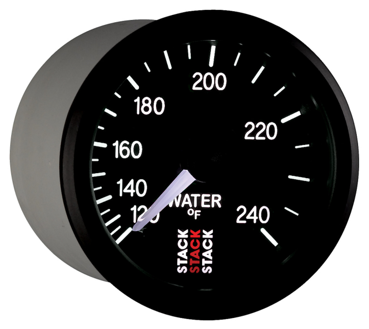 Autometer Stack 52mm 120-240 Deg F 1/2in Npt (M) Mechanical Water Temp Gauge - Black - ST3108