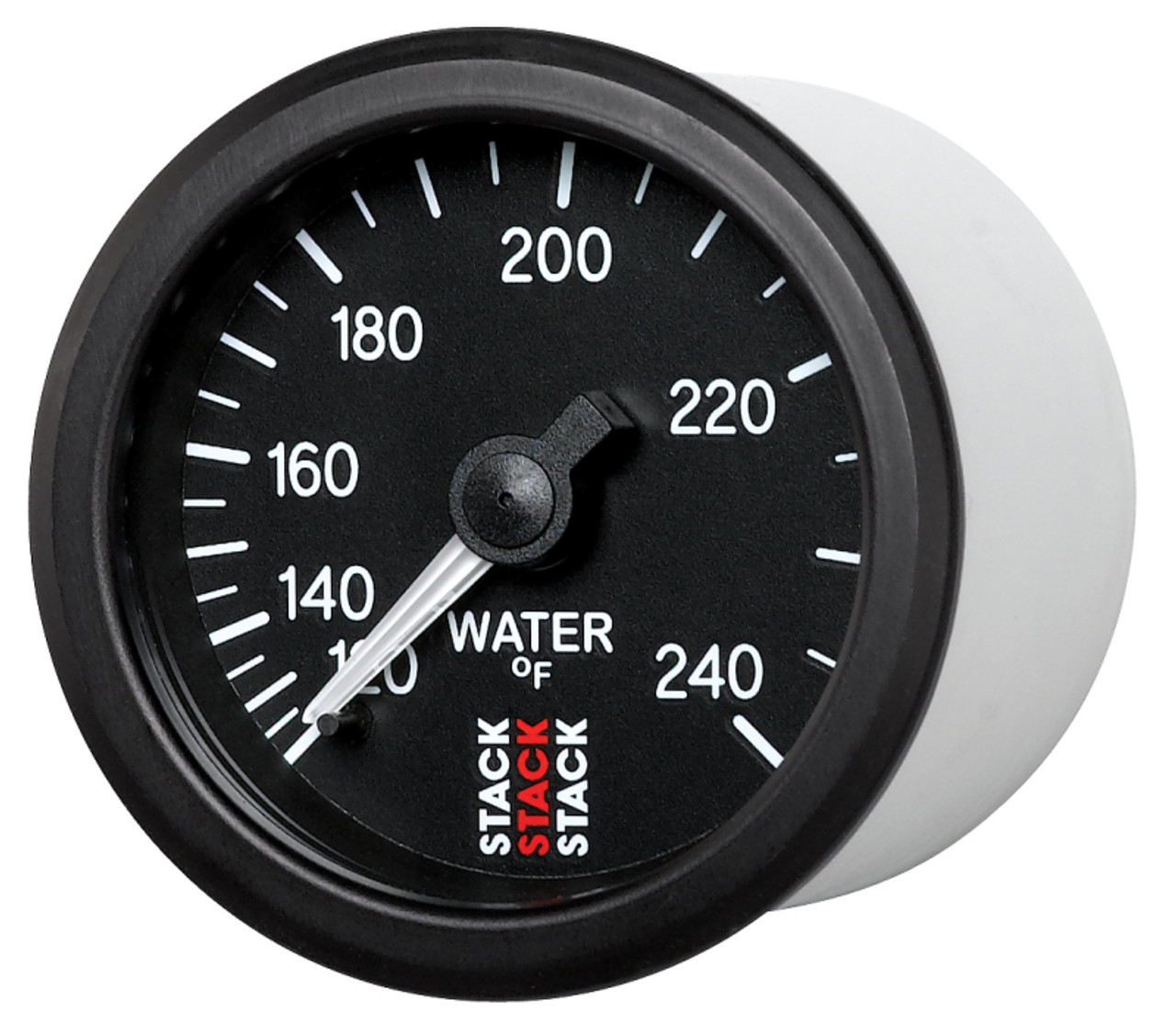 Autometer Stack 52mm 120-240 Deg F 1/2in Npt (M) Mechanical Water Temp Gauge - Black - ST3108