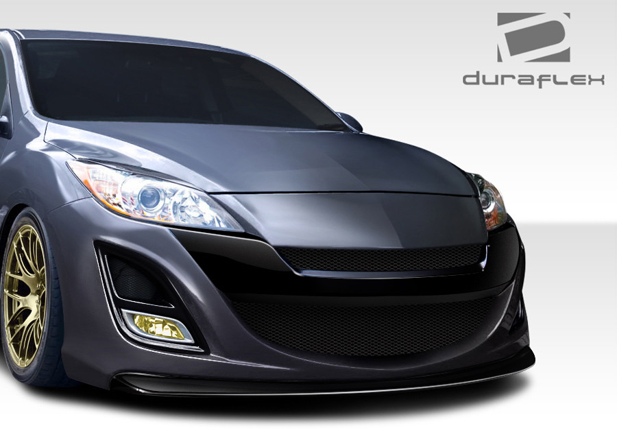 2010-2013 Mazda 3 Duraflex X-Sport Front Bumper Cover - 1 Piece / Vehicle Year Make Model Trim - 2010-2013-Mazda Mazda 3 ALL / Product Type - Front Bumper / Style Name -X-Sport / Kit Material - FRP (Fiberglass Reinforced Plastics) / Notes -