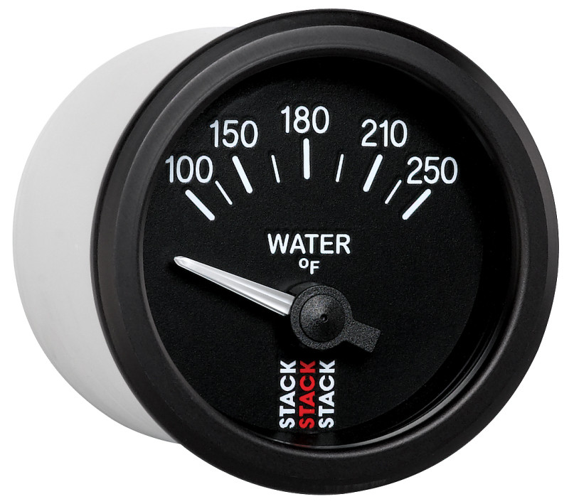 Autometer Stack 52mm 100-250 Deg F 1/8in NPTF Electric Water Temp Gauge - Black - ST3208