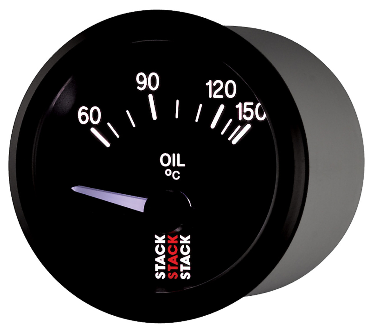 Autometer Stack 52mm 60-150 Deg C M10 Male Electric Oil Temp Gauge - Black - ST3209