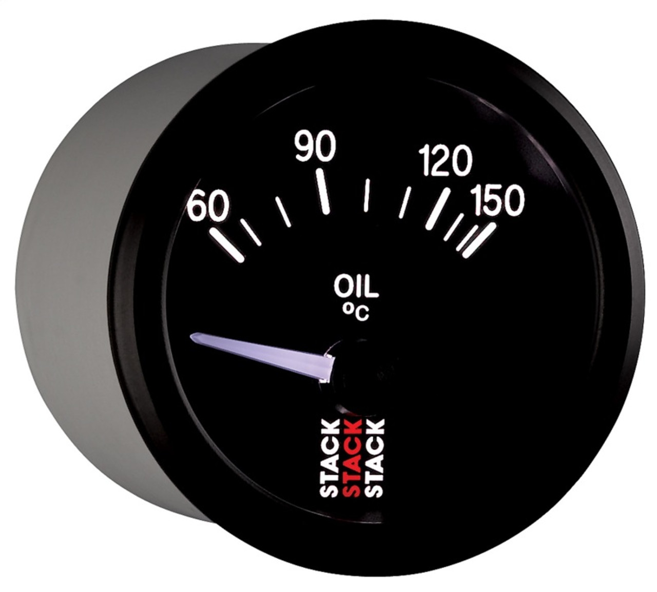 Autometer Stack 52mm 60-150 Deg C M10 Male Electric Oil Temp Gauge - Black - ST3209