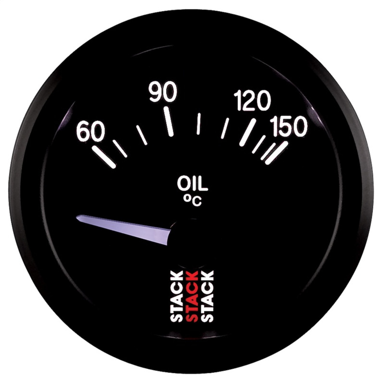 Autometer Stack 52mm 60-150 Deg C M10 Male Electric Oil Temp Gauge - Black - ST3209
