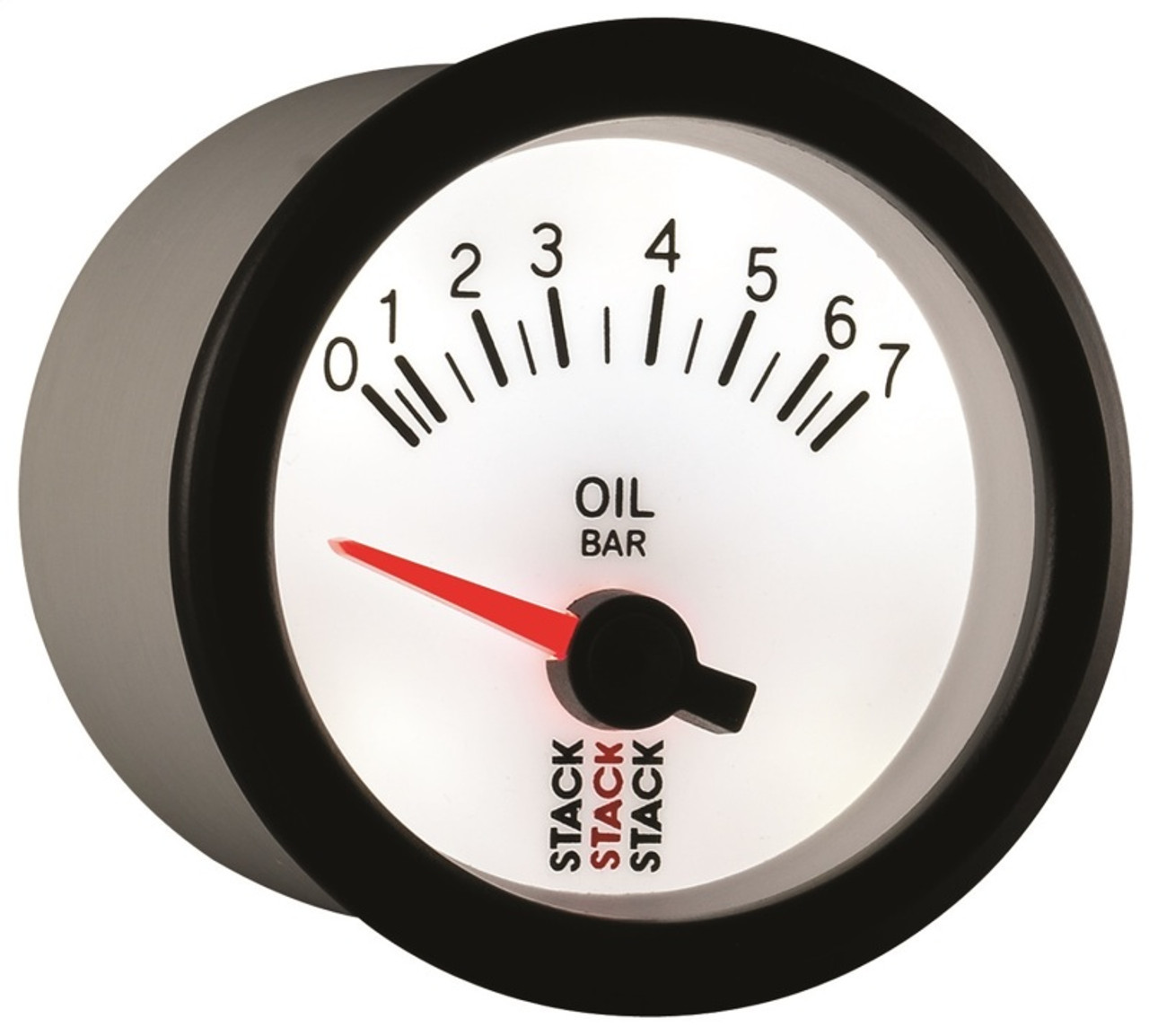 Autometer Stack 52mm 0-7 Bar M10 Male Electric Oil Pressure Gauge - White - ST3251