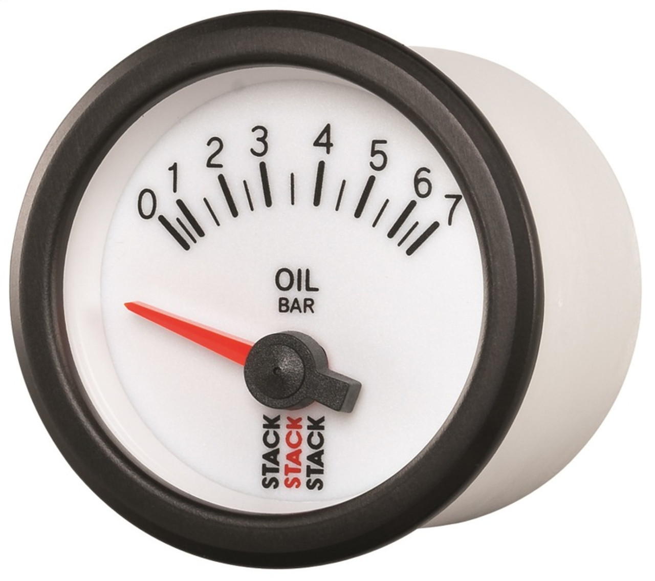 Autometer Stack 52mm 0-7 Bar M10 Male Electric Oil Pressure Gauge - White - ST3251