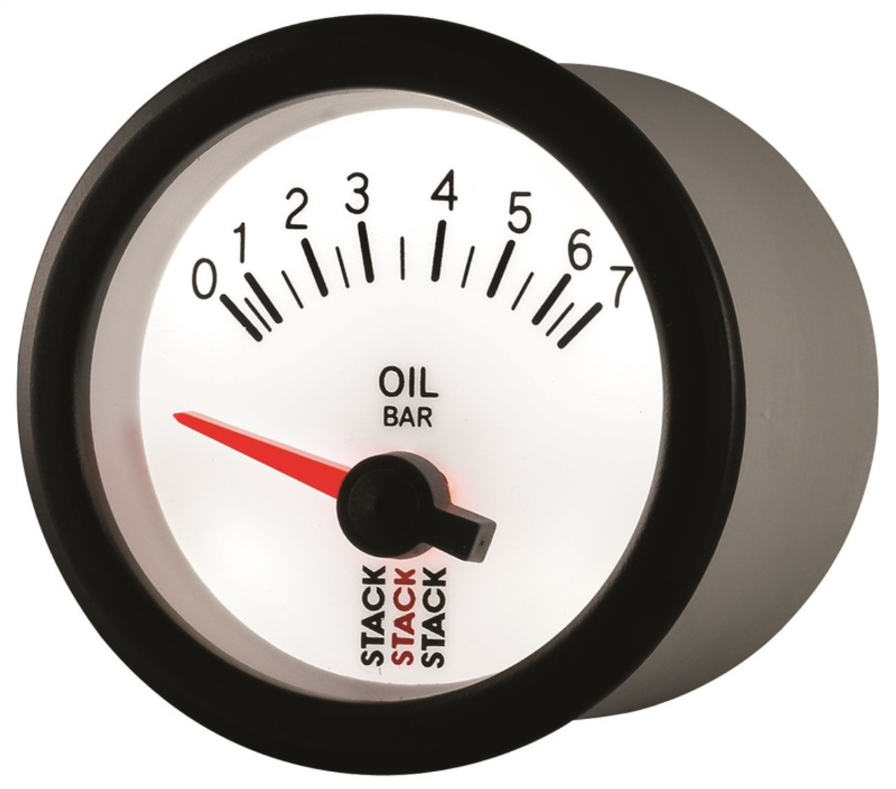 Autometer Stack 52mm 0-7 Bar M10 Male Electric Oil Pressure Gauge - White - ST3251