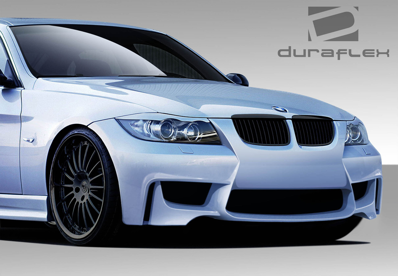 2006-2008 BMW 3 Series E90 4DR Duraflex 1M Look Front Bumper Cover - 1 Piece / Vehicle Year Make Model Trim - 2006-2008-BMW 3 Series 4DR / Product Type - Front Bumper / Style Name -1M Look / Kit Material - FRP (Fiberglass Reinforced Plastics) / Notes -