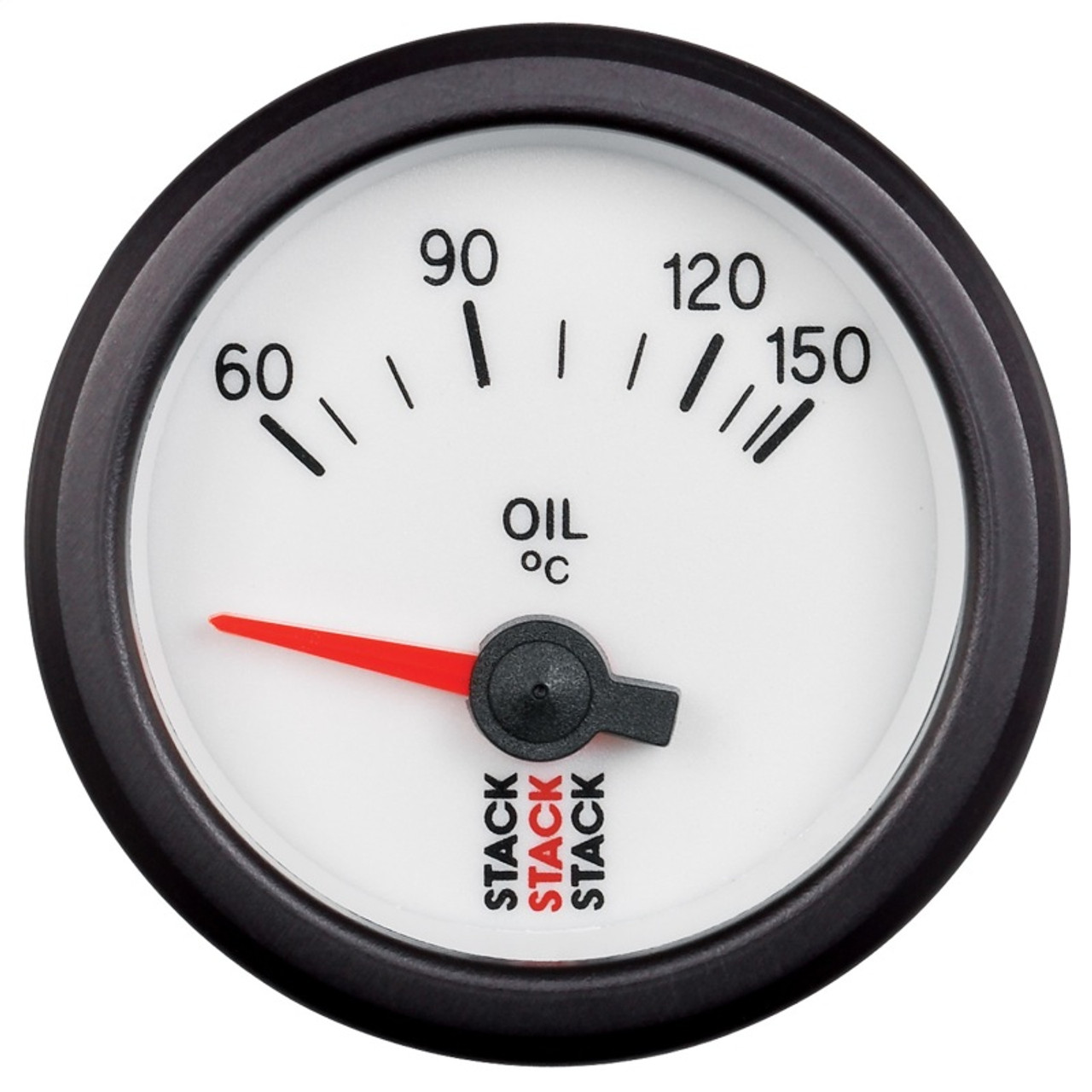 Autometer Stack 52mm 60-150 Deg C M10 Male Electric Oil Temp Gauge - White - ST3259