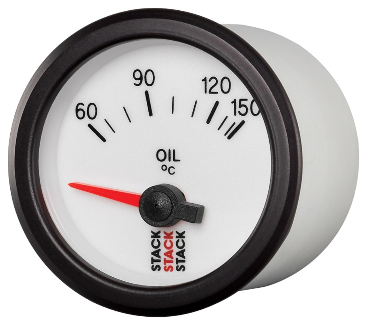Autometer Stack 52mm 60-150 Deg C M10 Male Electric Oil Temp Gauge - White - ST3259