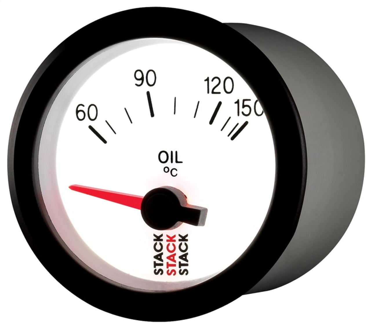 Autometer Stack 52mm 60-150 Deg C M10 Male Electric Oil Temp Gauge - White - ST3259