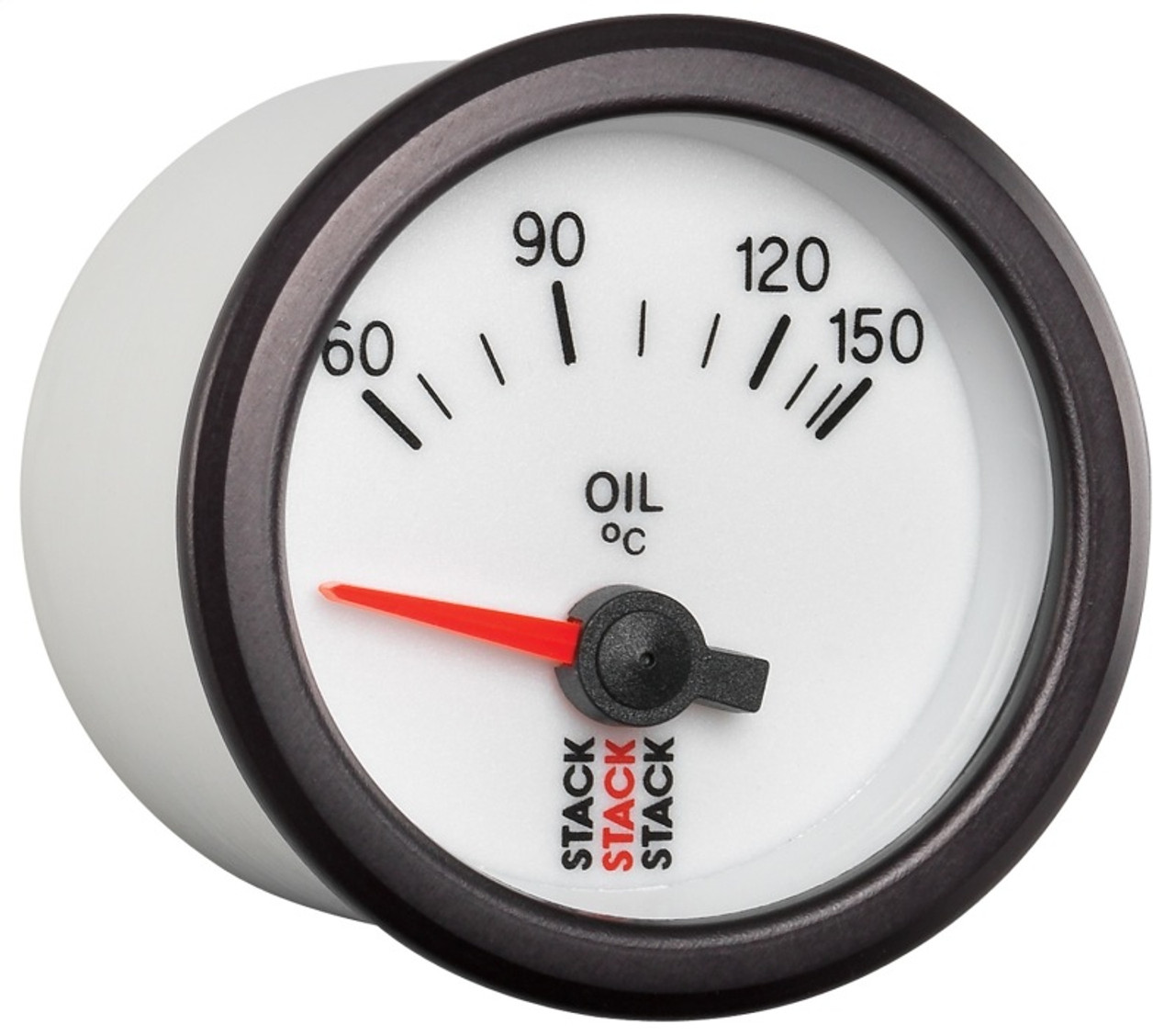 Autometer Stack 52mm 60-150 Deg C M10 Male Electric Oil Temp Gauge - White - ST3259