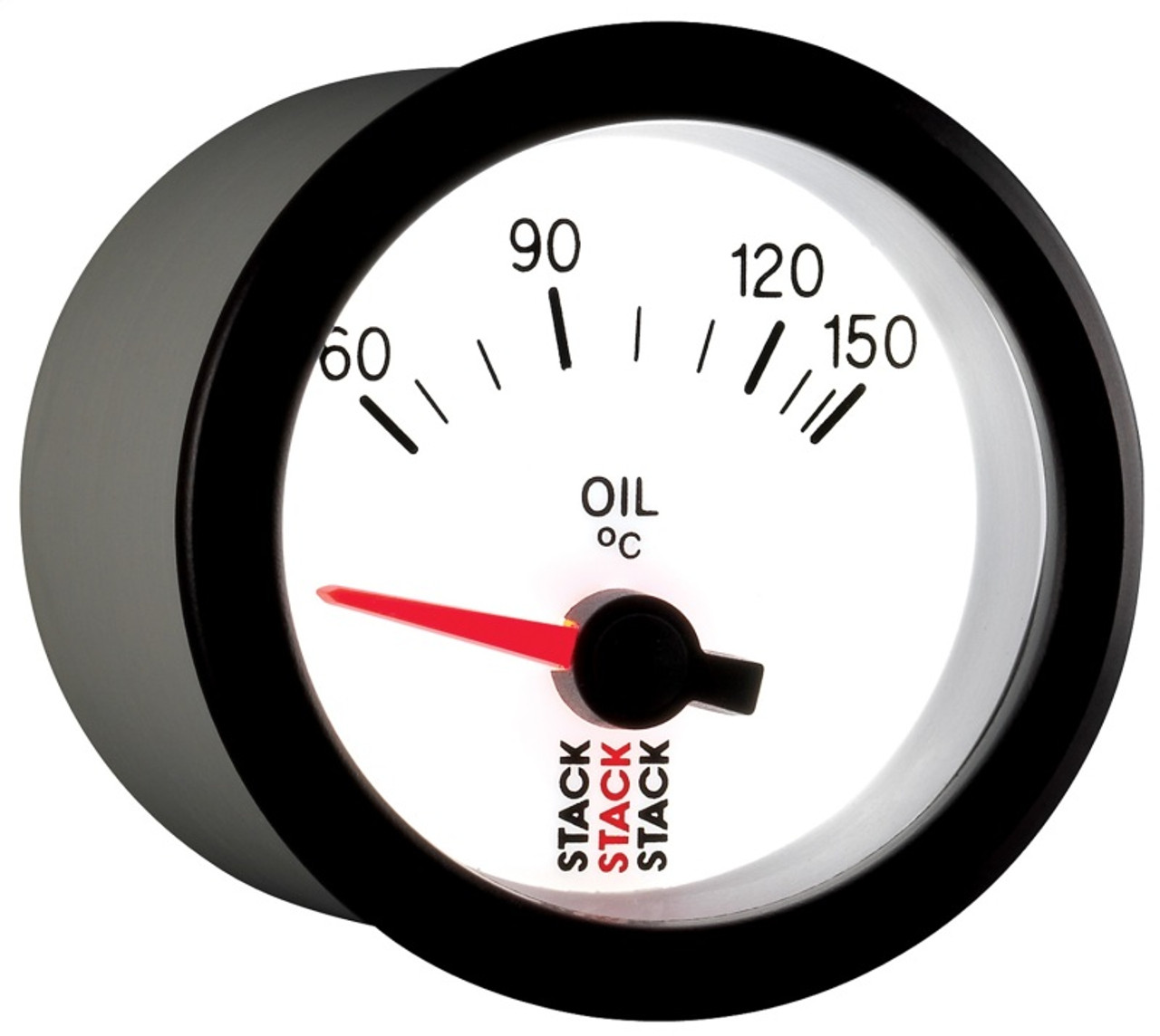 Autometer Stack 52mm 60-150 Deg C M10 Male Electric Oil Temp Gauge - White - ST3259