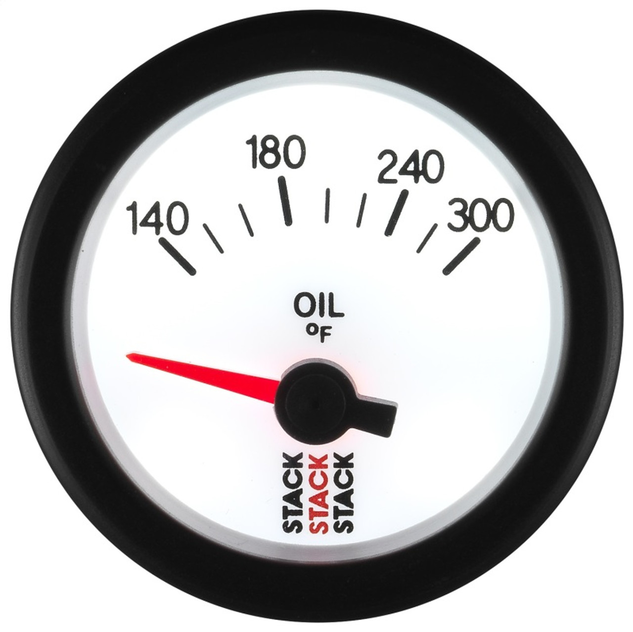 Autometer Stack 52mm 140-300 Deg F 1/8in NPTF Electric Oil Temp Gauge - White - ST3260