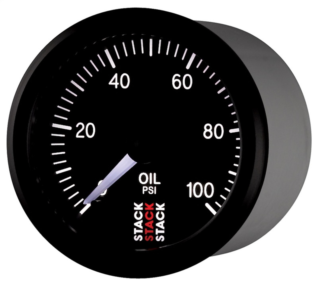 Autometer Stack 52mm 0-100 PSI 1/8in NPTF Male Pro Stepper Motor Oil Pressure Gauge - Black - ST3302