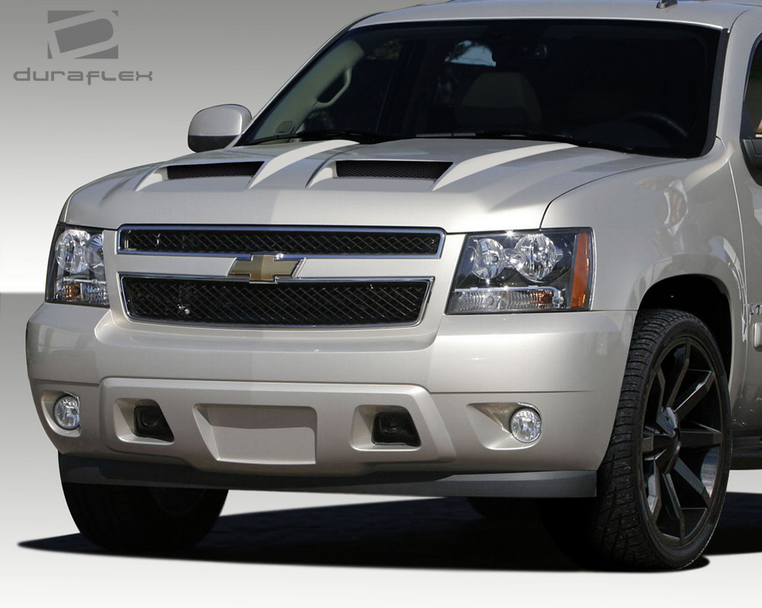 2007-2014 Chevrolet Tahoe Avalanche Suburban Duraflex CVX Hood - 1 Piece / Vehicle Year Make Model Trim - 2007-2014-Chevrolet Tahoe ALL / Product Type - Hood / Style Name -CVX / Kit Material - FRP (Fiberglass Reinforced Plastics) / Notes - Note: Hood pins are required.