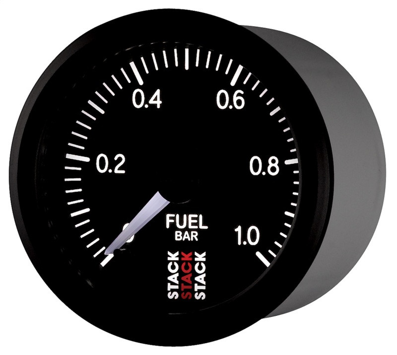 Autometer Stack 52mm 0-1 Bar M10 Male Pro Stepper Motor Fuel Pressure Gauge - Black - ST3303