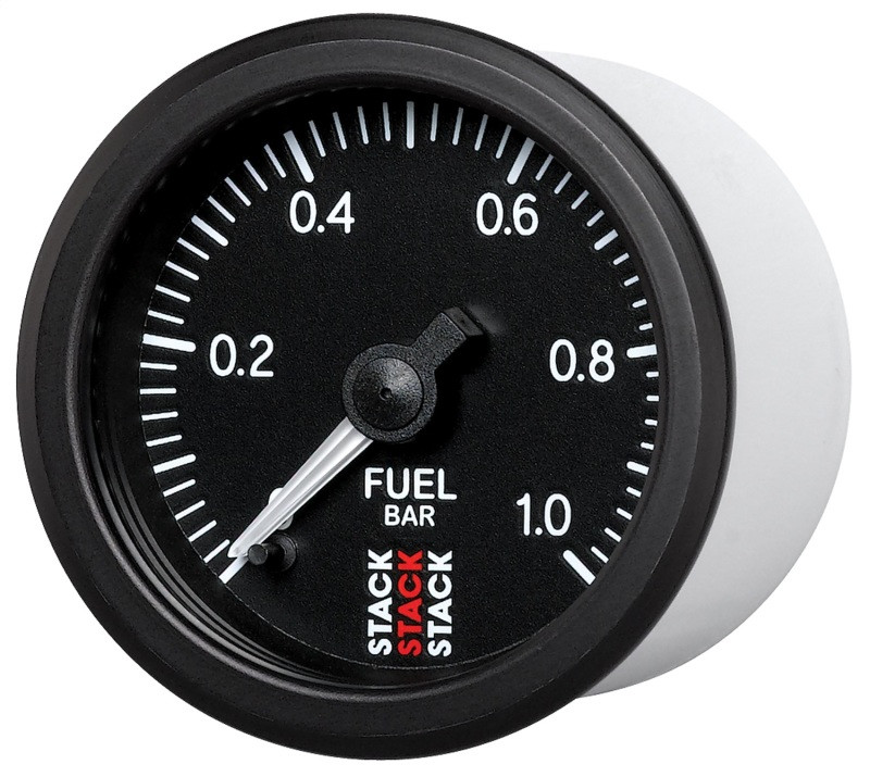 Autometer Stack 52mm 0-1 Bar M10 Male Pro Stepper Motor Fuel Pressure Gauge - Black - ST3303