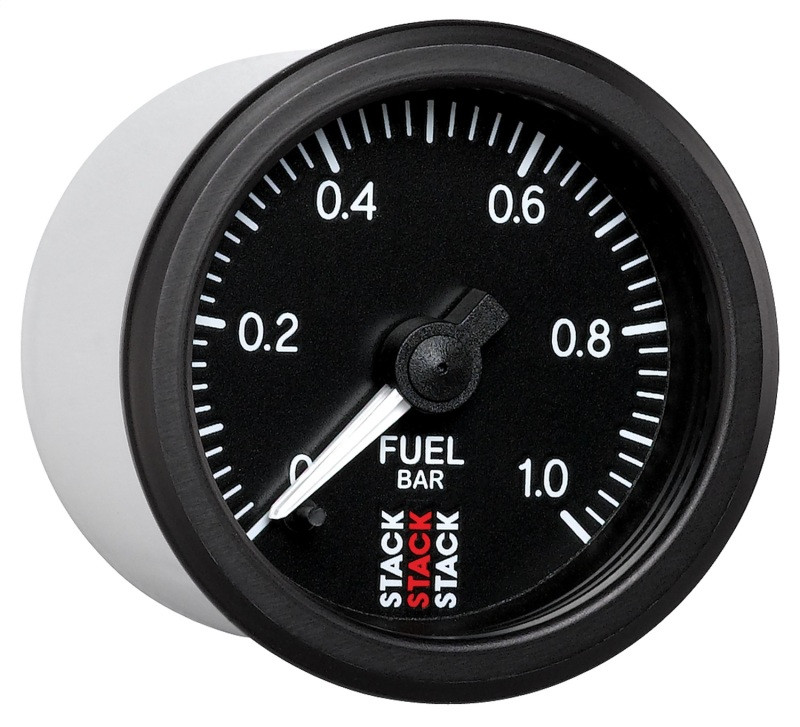 Autometer Stack 52mm 0-1 Bar M10 Male Pro Stepper Motor Fuel Pressure Gauge - Black - ST3303