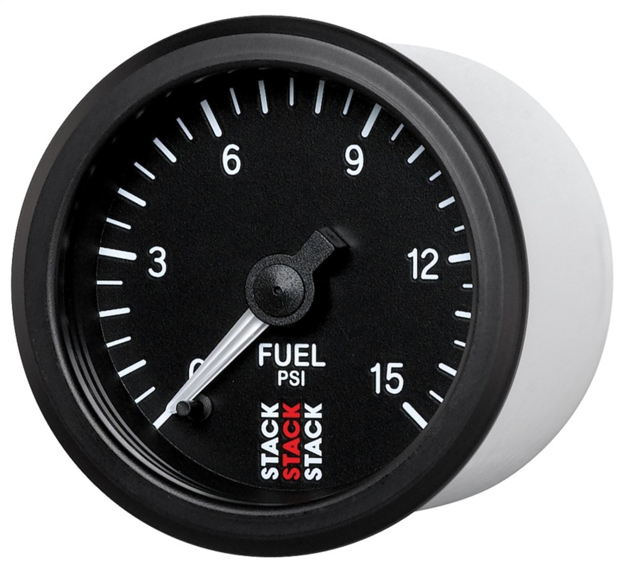 Autometer Stack 52mm 0-15 PSI 1/8in NPTF Male Pro Stepper Motor Fuel Pressure Gauge - Black - ST3304