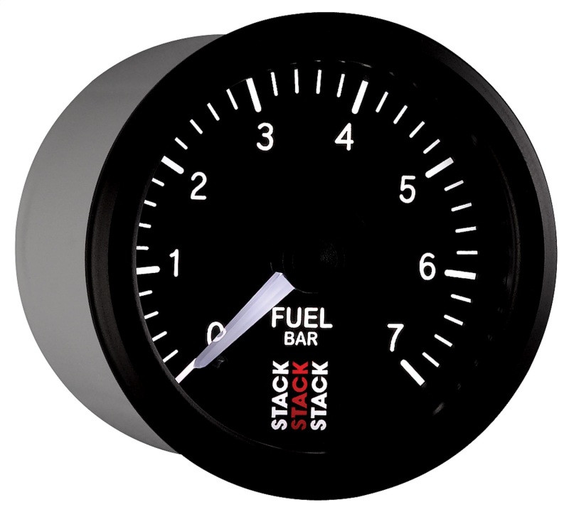 Autometer Stack 52mm 0-7 Bar M10 Male Pro Stepper Motor Fuel Pressure Gauge - Black - ST3305