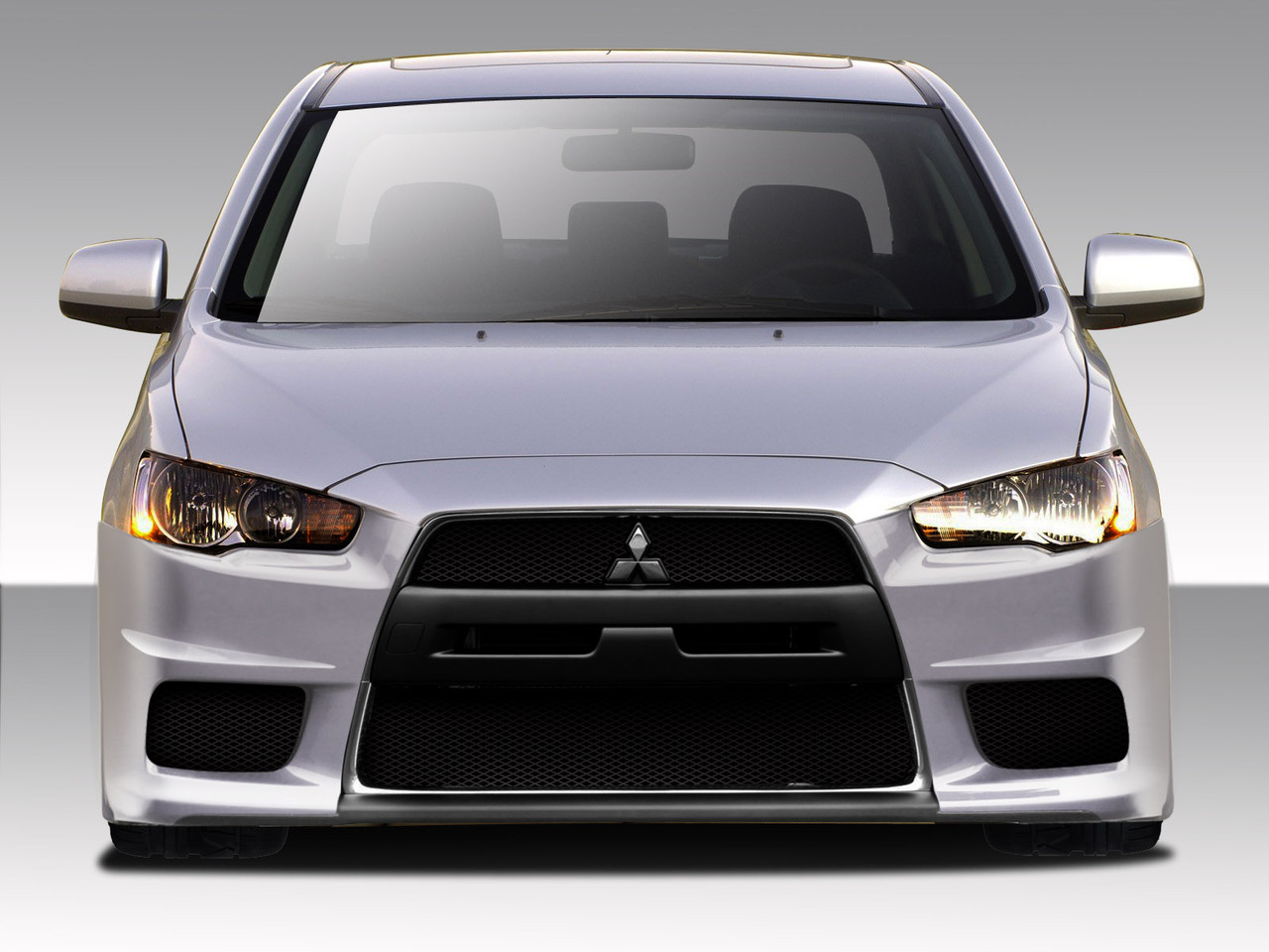 2008-2017 Mitsubishi Lancer Duraflex Evo X V3 Front Bumper Cover - 1 Piece / Vehicle Year Make Model Trim - 2008-2017-Mitsubishi Lancer ALL / Product Type - Front Bumper / Style Name -Evo X V3 / Kit Material - FRP (Fiberglass Reinforced Plastics) / Notes -