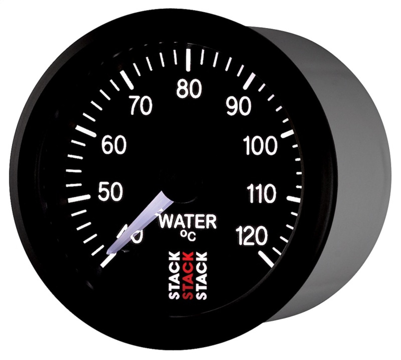 Autometer Stack 52mm 40-120 Deg C 1/8in NPTF Male Pro Stepper Motor Water Temp Gauge - Black - ST3307