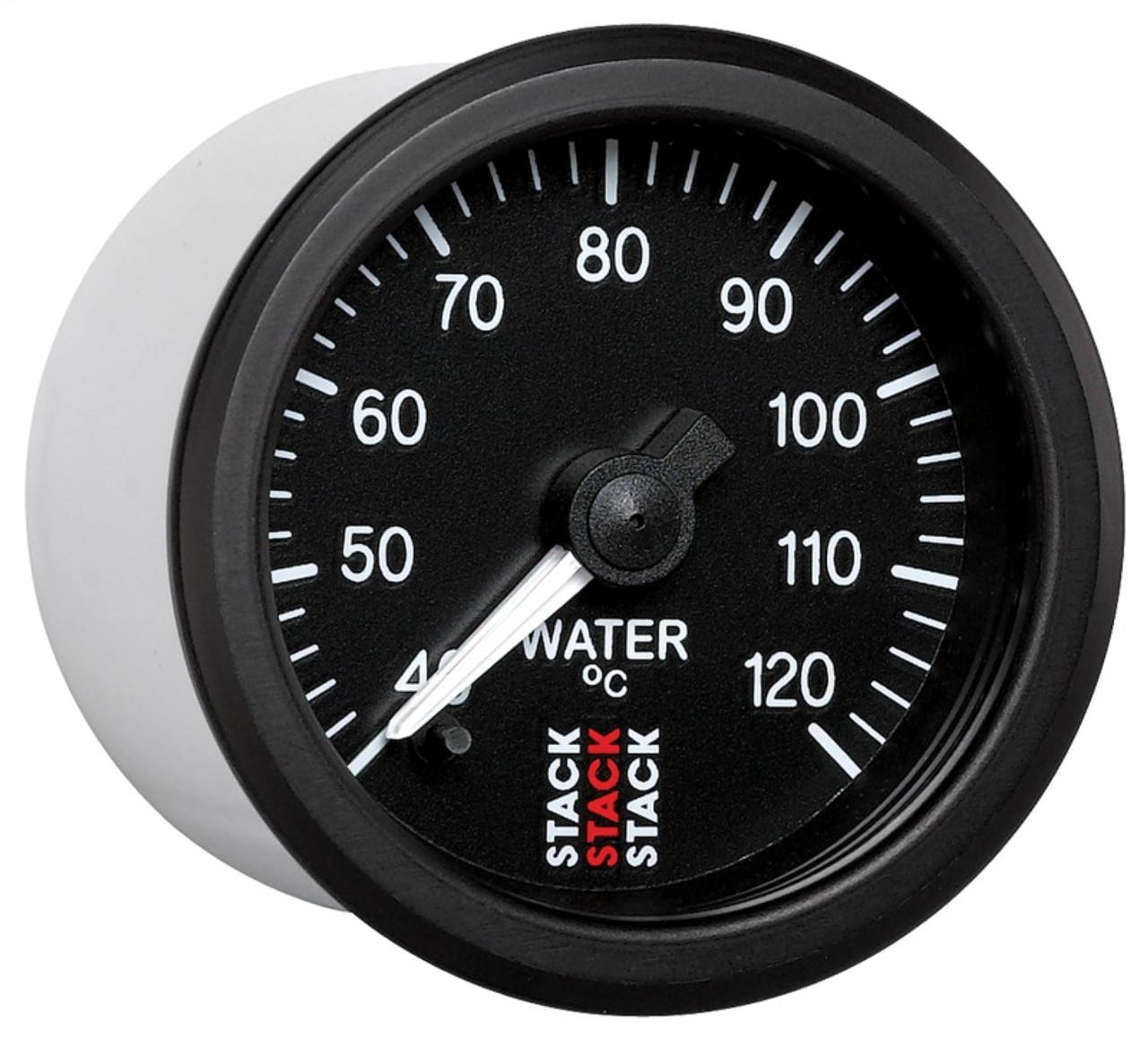 Autometer Stack 52mm 40-120 Deg C 1/8in NPTF Male Pro Stepper Motor Water Temp Gauge - Black - ST3307