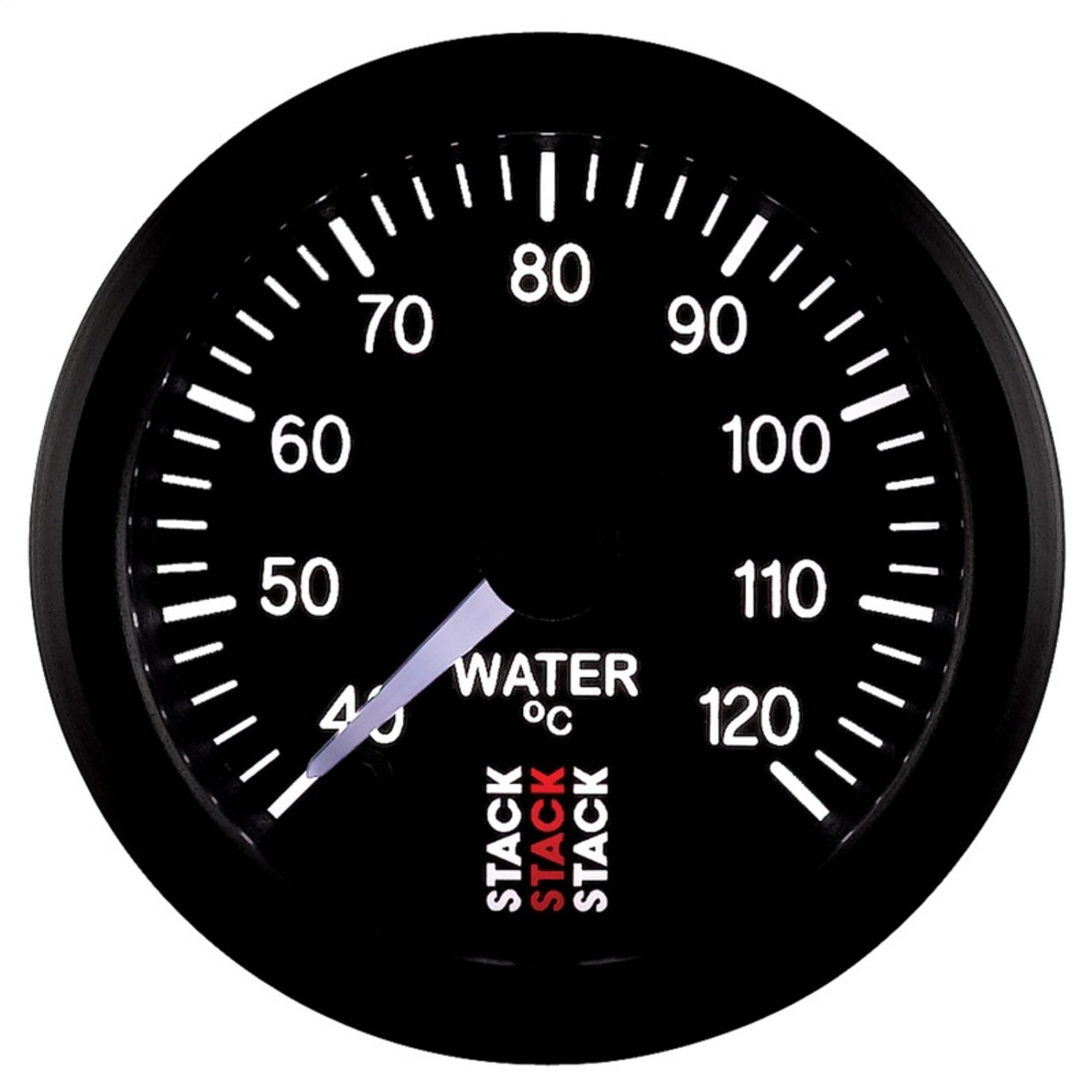 Autometer Stack 52mm 40-120 Deg C 1/8in NPTF Male Pro Stepper Motor Water Temp Gauge - Black - ST3307