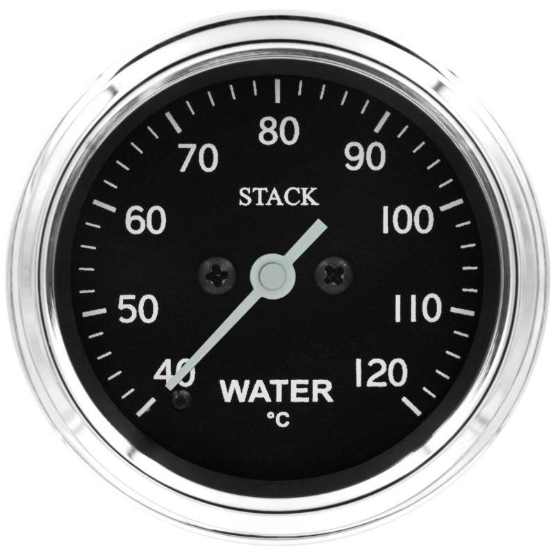 Autometer Stack 52mm 40-120 Deg C 1/8in NPTF Male Pro Stepper Motor Water Temp Gauge - Classic - ST3307C