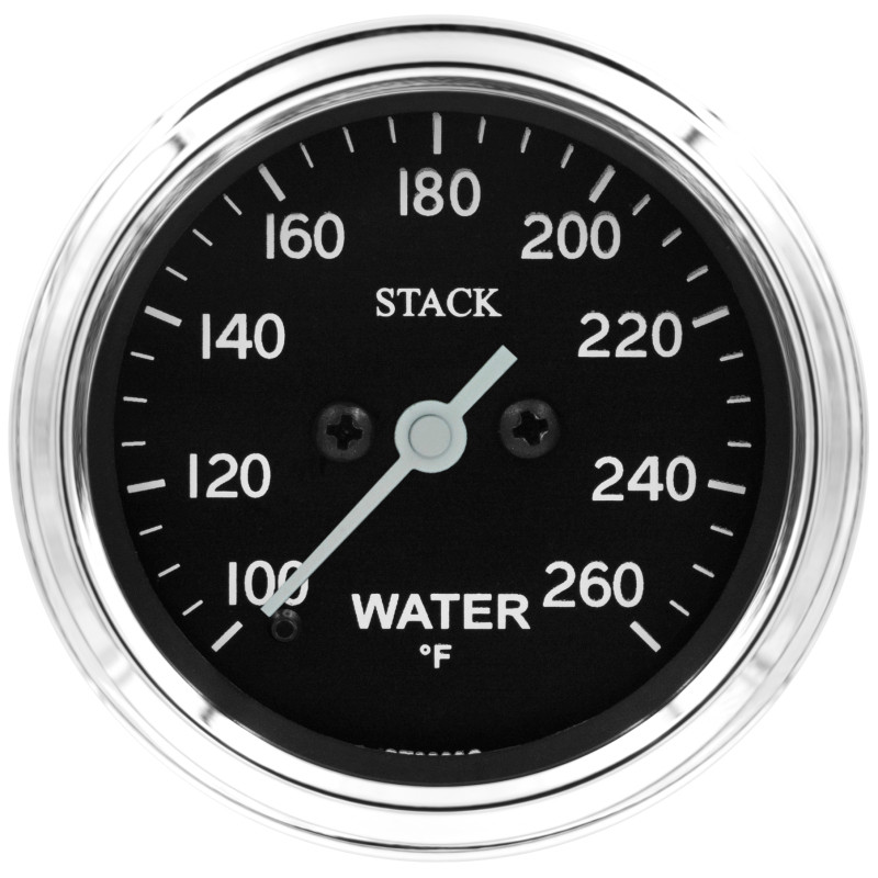 Autometer Stack 52mm 100-260 Deg F 1/8in NPTF Male Pro Stepper Motor Water Temp Gauge - Classic - ST3308C