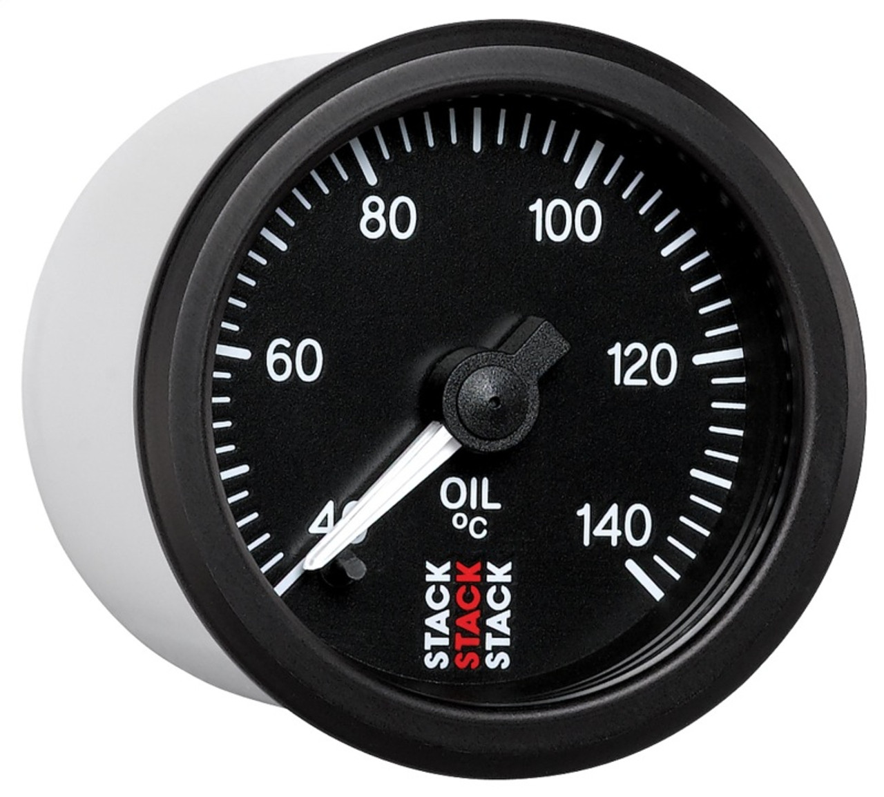 Autometer Stack 52mm 40-140 Deg C 1/8in NPTF Male Pro Stepper Motor Oil Temp Gauge - Black - ST3309