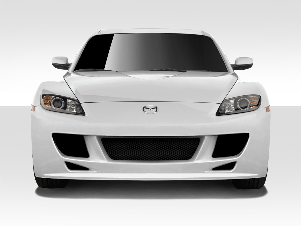 2004-2008 Mazda RX-8 Duraflex X-Sport Body Kit - 4 Piece - Includes X-Sport Front Bumper Cover (109489) Type F Side Skirt Rocker Panels (109485) K-1 Rear Bumper Cover (109488) / Vehicle Year Make Model Trim - 2004-2008-Mazda RX8 ALL / Product Type - Kit / Style Name -X-Sport / Kit Material - FRP (Fiberglass Reinforced Plastics) / Notes -
