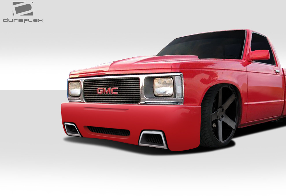 1982-1993 Chevrolet S10 Blazer GMC Jimmy Duraflex SS Look Front Bumper Cover - 1 Piece / Vehicle Year Make Model Trim - 1982-1993-Chevrolet S-10 ALL / Product Type - Front Bumper / Style Name -SS Look / Kit Material - FRP (Fiberglass Reinforced Plastics) / Notes -