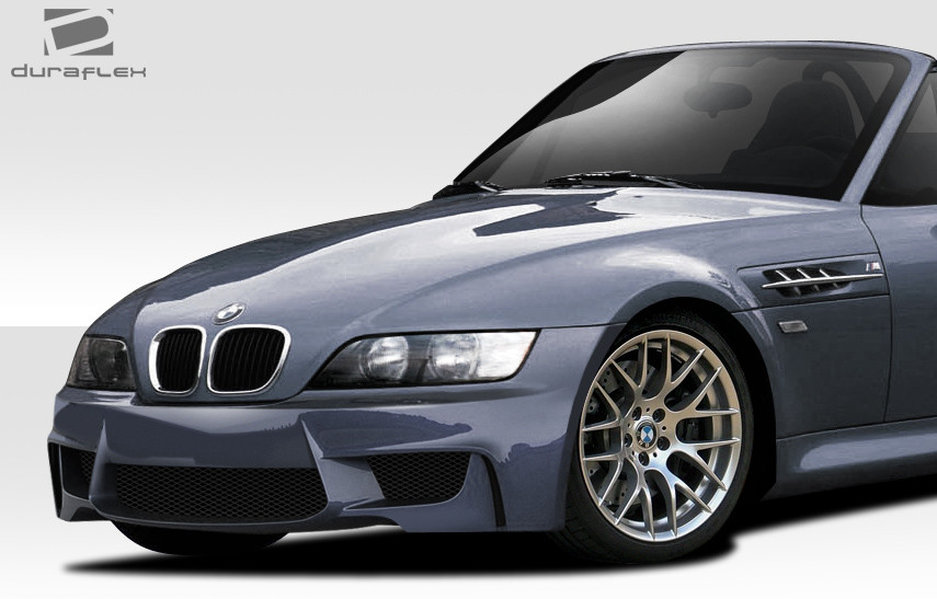 1996-2002 BMW Z3 E36/7 Duraflex 1M Look Front Bumper Cover - 1 Piece / Vehicle Year Make Model Trim - 1996-2002-BMW Z3 ALL / Product Type - Front Bumper / Style Name -1M Look / Kit Material - FRP (Fiberglass Reinforced Plastics) / Notes -