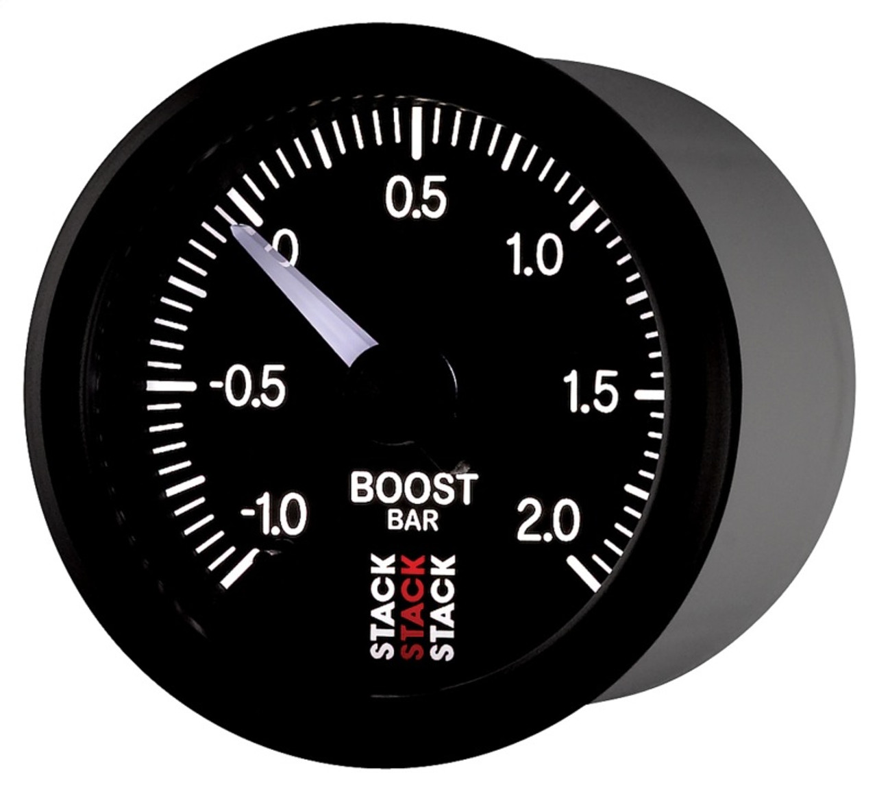 Autometer Stack 52mm -1 to +2 Bar (Incl T-Fitting) Pro Stepper Motor Boost Pressure Gauge - Black - ST3311