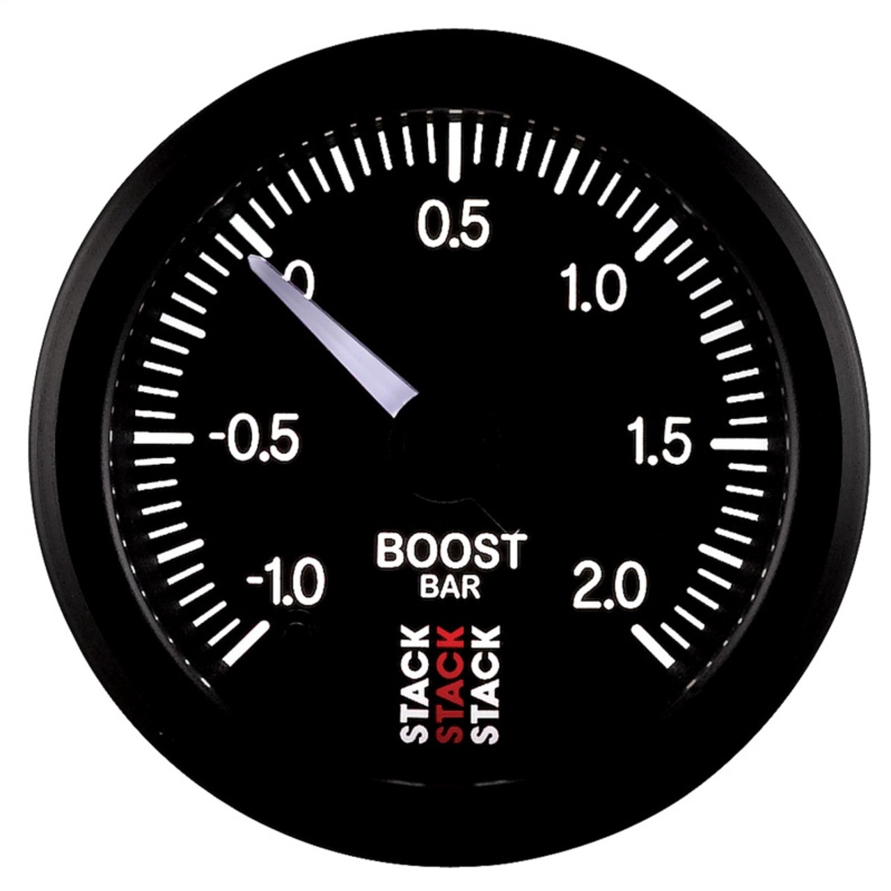 Autometer Stack 52mm -1 to +2 Bar (Incl T-Fitting) Pro Stepper Motor Boost Pressure Gauge - Black - ST3311