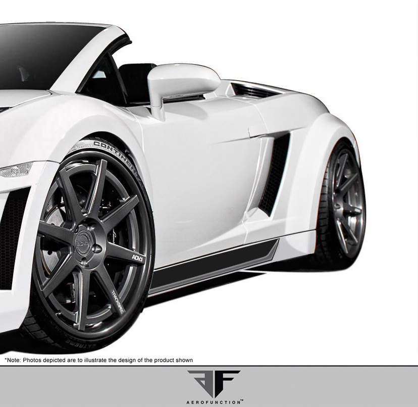 2004-2008 Lamborghini Gallardo AF-1 Wide Body Side Skirt Rocker Panels ( GFK ) - 2 Piece (S)