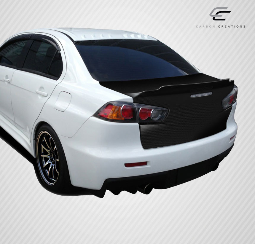 2008-2017 Mitsubishi Lancer / Lancer Evolution 10 Carbon Creations GT Concept Trunk - 1 Piece / Vehicle Year Make Model Trim - 2008-2017-Mitsubishi Lancer ALL / Product Type - Trunk/Hatch / Style Name -GT Concept / Kit Material - Carbon Fiber / Notes -