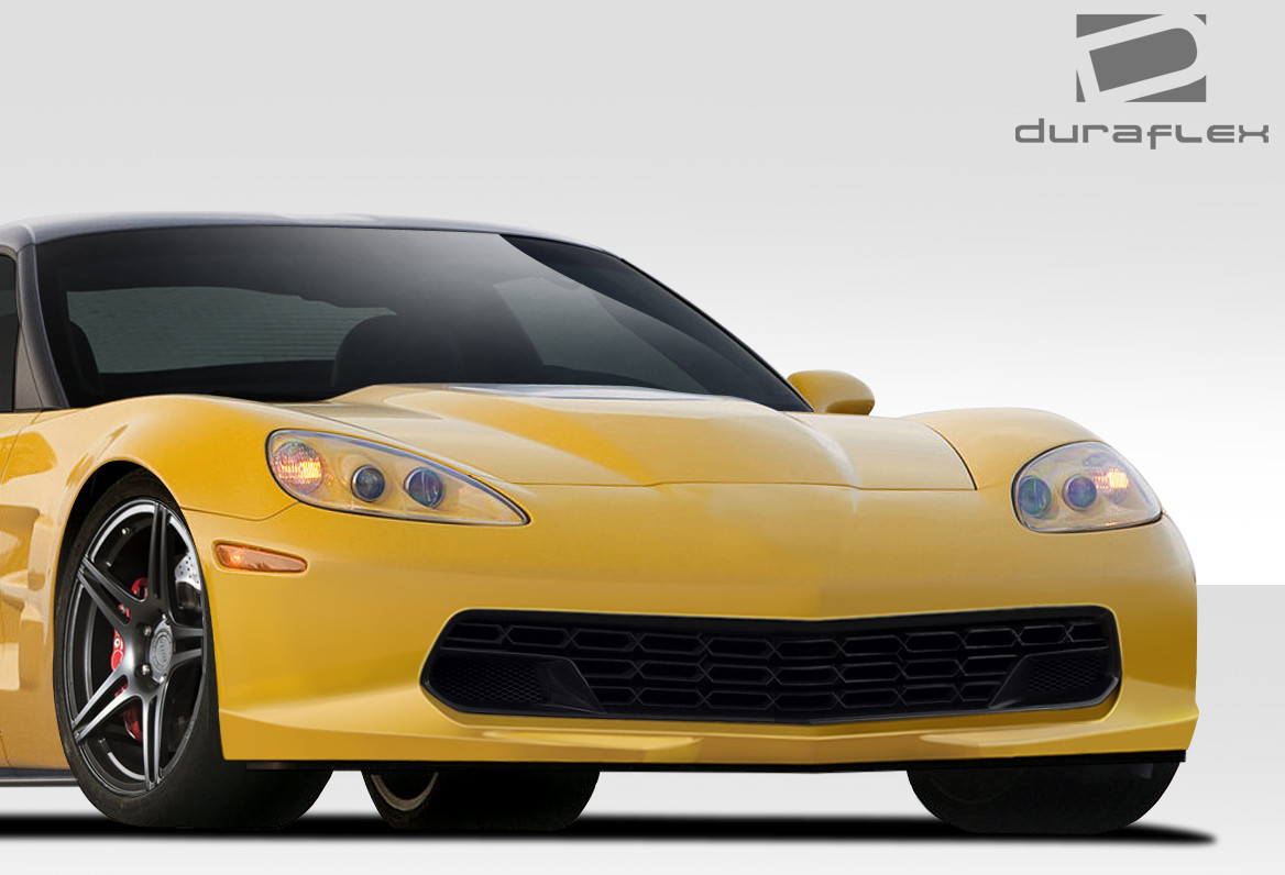 2005-2013 Chevrolet Corvette C6 Duraflex Stingray Z Front Bumper Cover - 1 Piece / Vehicle Year Make Model Trim - 2005-2013-Chevrolet Corvette ALL / Product Type - Front Bumper / Style Name -Stingray Z / Kit Material - FRP (Fiberglass Reinforced Plastics) / Notes - Note: will require modifications for Z06/ZR1/Grand Sport models.