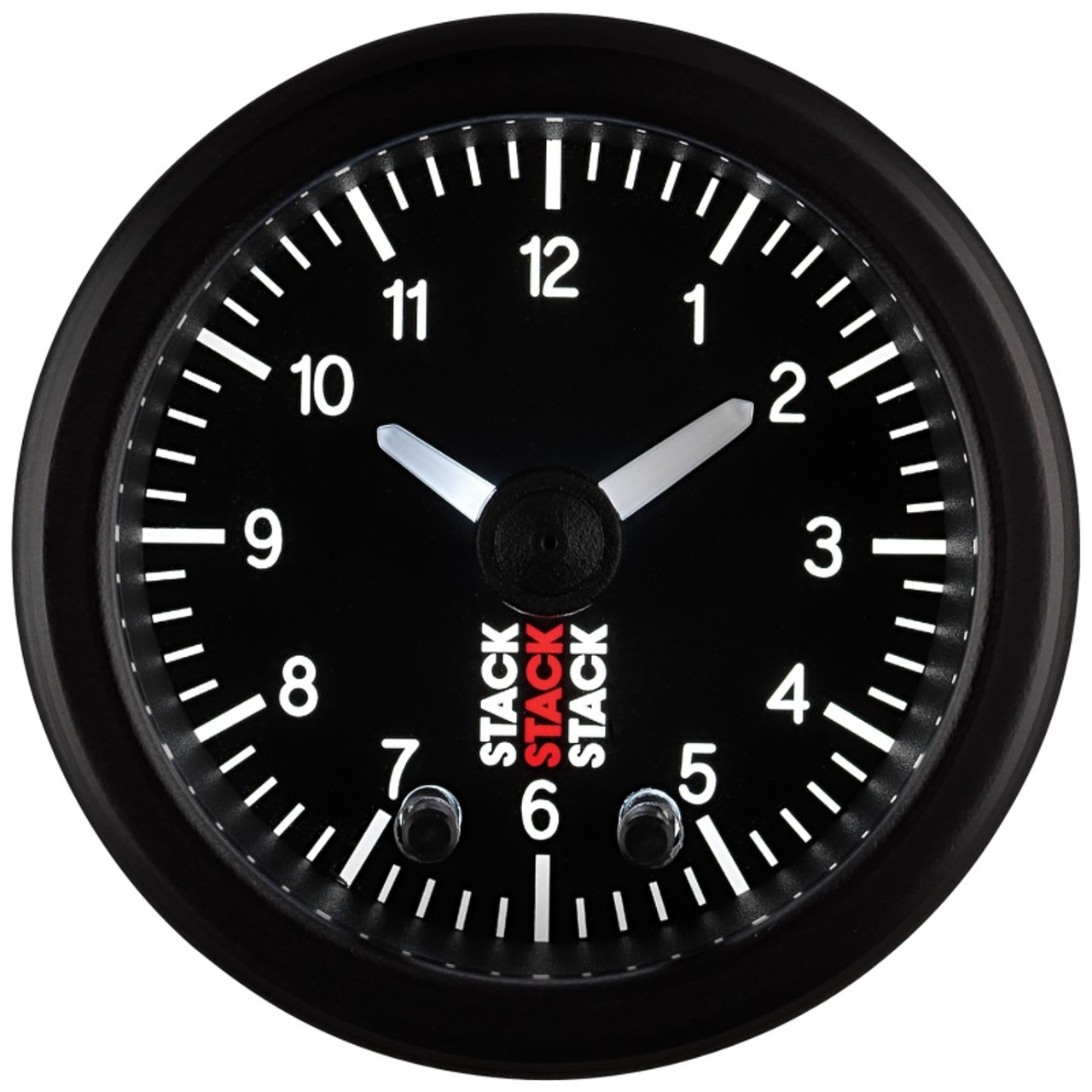 Autometer Stack Analog Clock Gauge - Black - ST3317