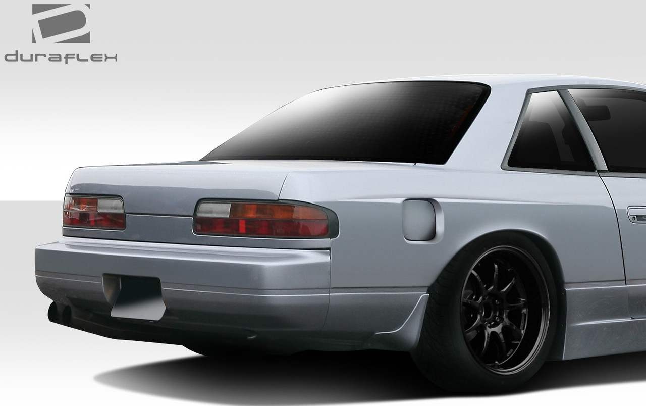 1989-1994 Nissan 240SX S13 2DR Duraflex G-PR Rear Fender Flares (+50mm) - 2 Piece / Vehicle Year Make Model Trim - 1989-1994-Nissan 240SX 2DR / Product Type - Fender Flare / Style Name -G-PR / Kit Material - FRP (Fiberglass Reinforced Plastics) / Notes - Note: fender flares are 50mm wider than oem